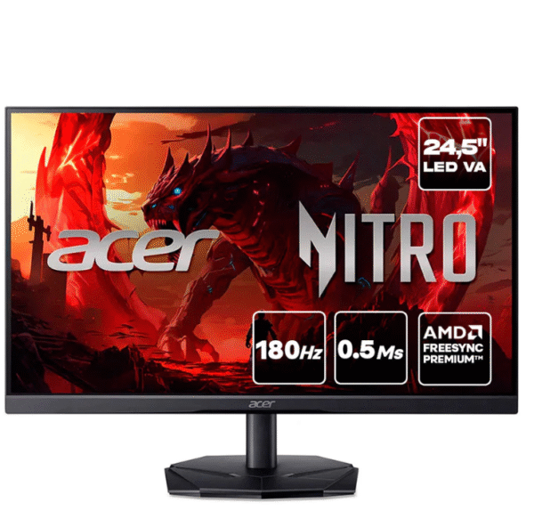 Monitor Gamer Acer Nitro 24,5" VA 180Hz 0.5ms Full HD AMD FreeSync KG251Q Bivolt