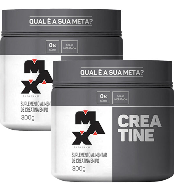 Kit 2x Creatina 300g Max Titanium Monohidratada em Pó Sem Sabor - Imagem 4
