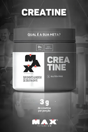 Kit 2x Creatina 300g Max Titanium Monohidratada em Pó Sem Sabor