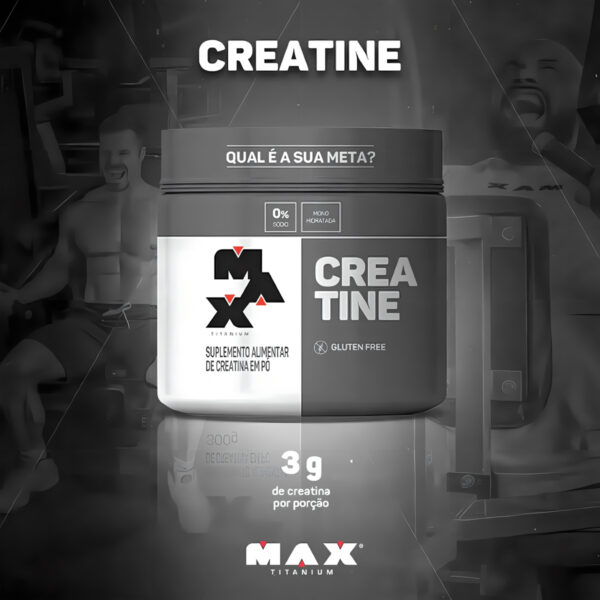 Kit 2x Creatina 300g Max Titanium Monohidratada em Pó Sem Sabor