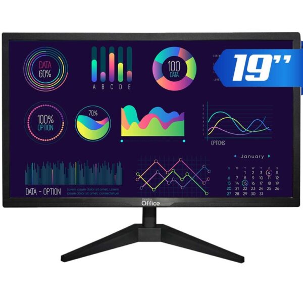 Monitor Dr. Office, 19 Pol, LED, 60Hz, 5ms, HDMI/VGA